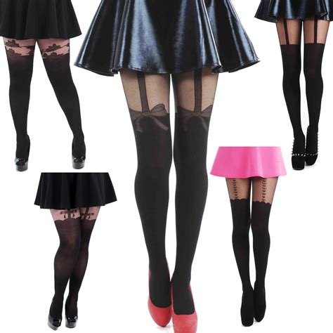 plus size mock suspender tights